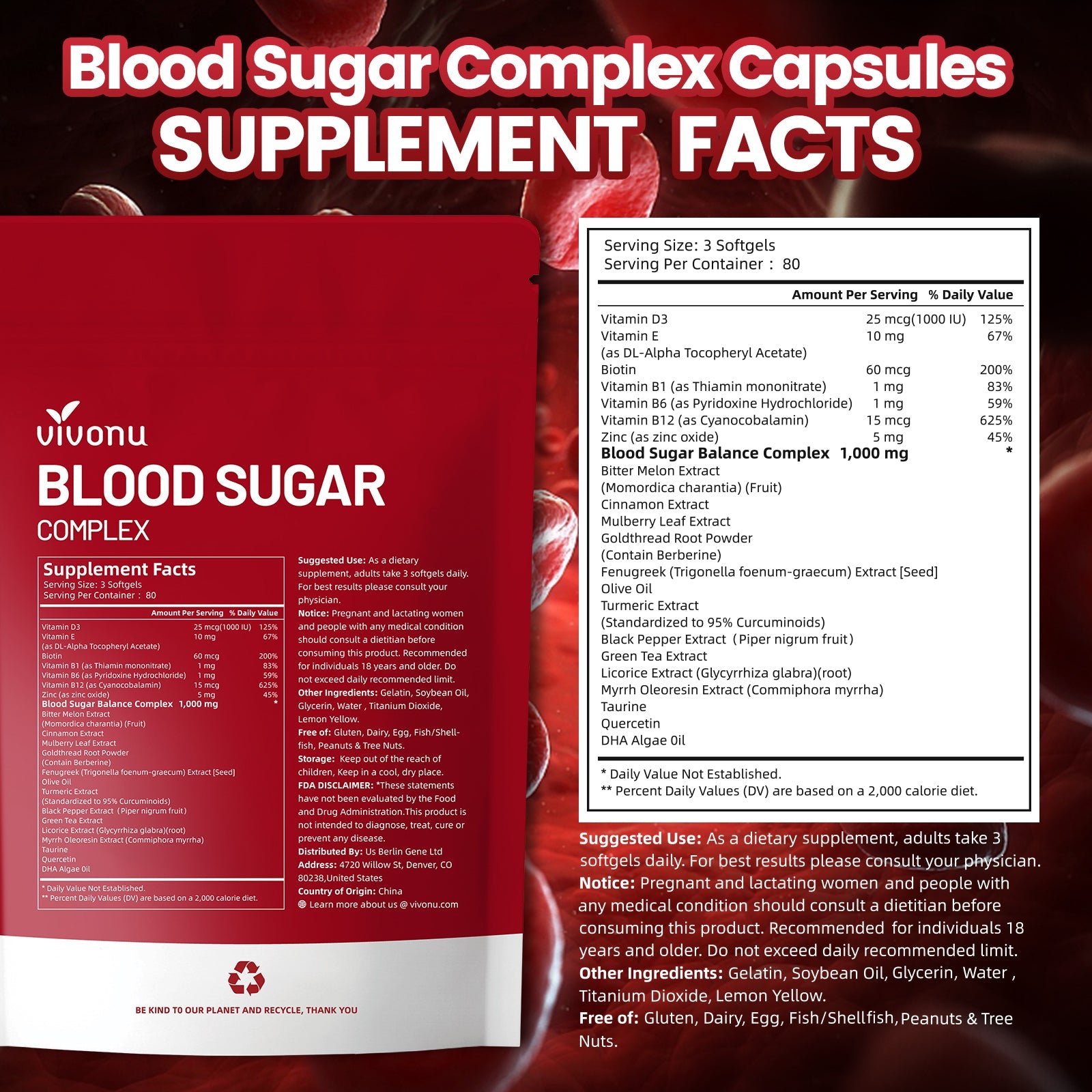 Blood Sugar Complex with 20 Herbs